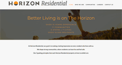 Desktop Screenshot of horizonresidential.com
